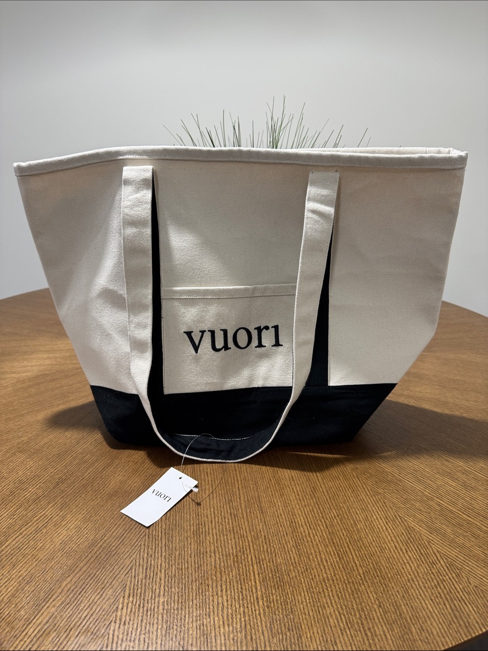 NEW Vuori off white canvas tote large bag Mother’s Day NWT